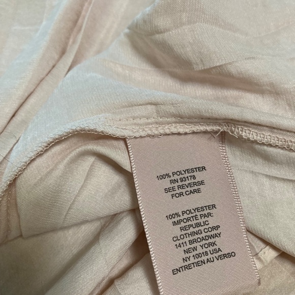 NWT Philosophy Champagne Pink Satiny Soft Pleated Maxi Skirt Sz S - Picture 8 of 8